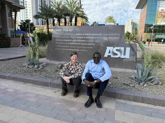 Arianne Cease and Mamour Touré at Arizona State University
