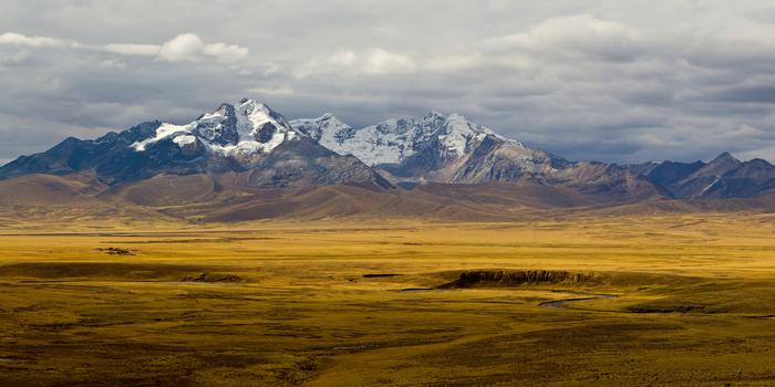Glacier at Caullaraju in Peru.