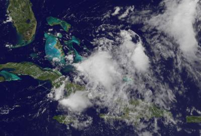 Emily's Remnants Seen by GOES-13 Satellite on Aug. 5