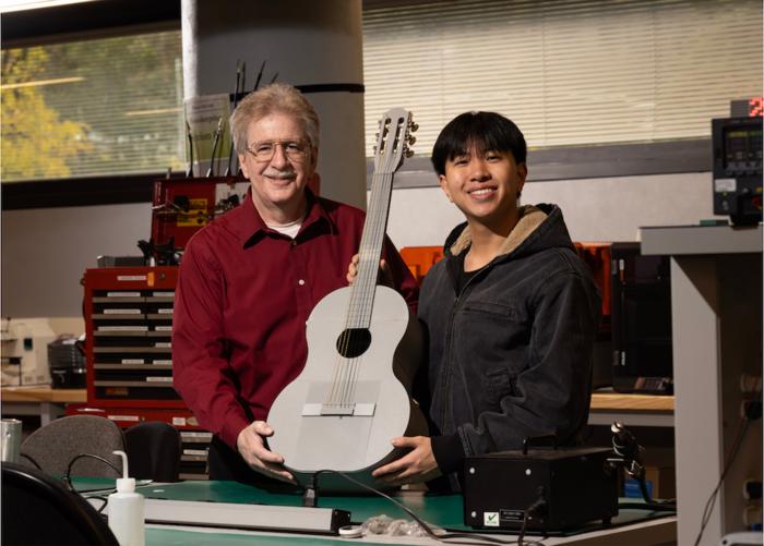 School of Computing lecturer William E. Schiesser and junior mechanical engineering major Timothy Tran
