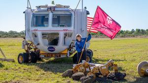 A&M Space Institute flag planting