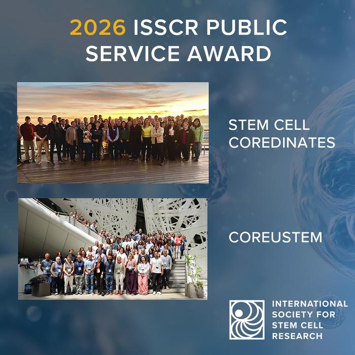 The ISSCR Honors Stem Cell COREdinates and CorEUstem with the 2026 ISSCR Public Service Award