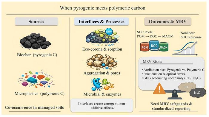 Biochar-microplastic co-occurrence in agricultural soils: interfaces, effects on soil organic carbon, and implications for measurement and verification
