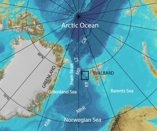 Map of the Fram Strait