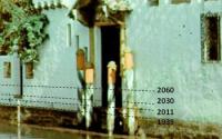 High-Water Marks on the Wall of Miami Building