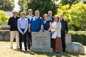 Descendants of Thomas Hunt Morgan and Lilian Morgan at Their Grave