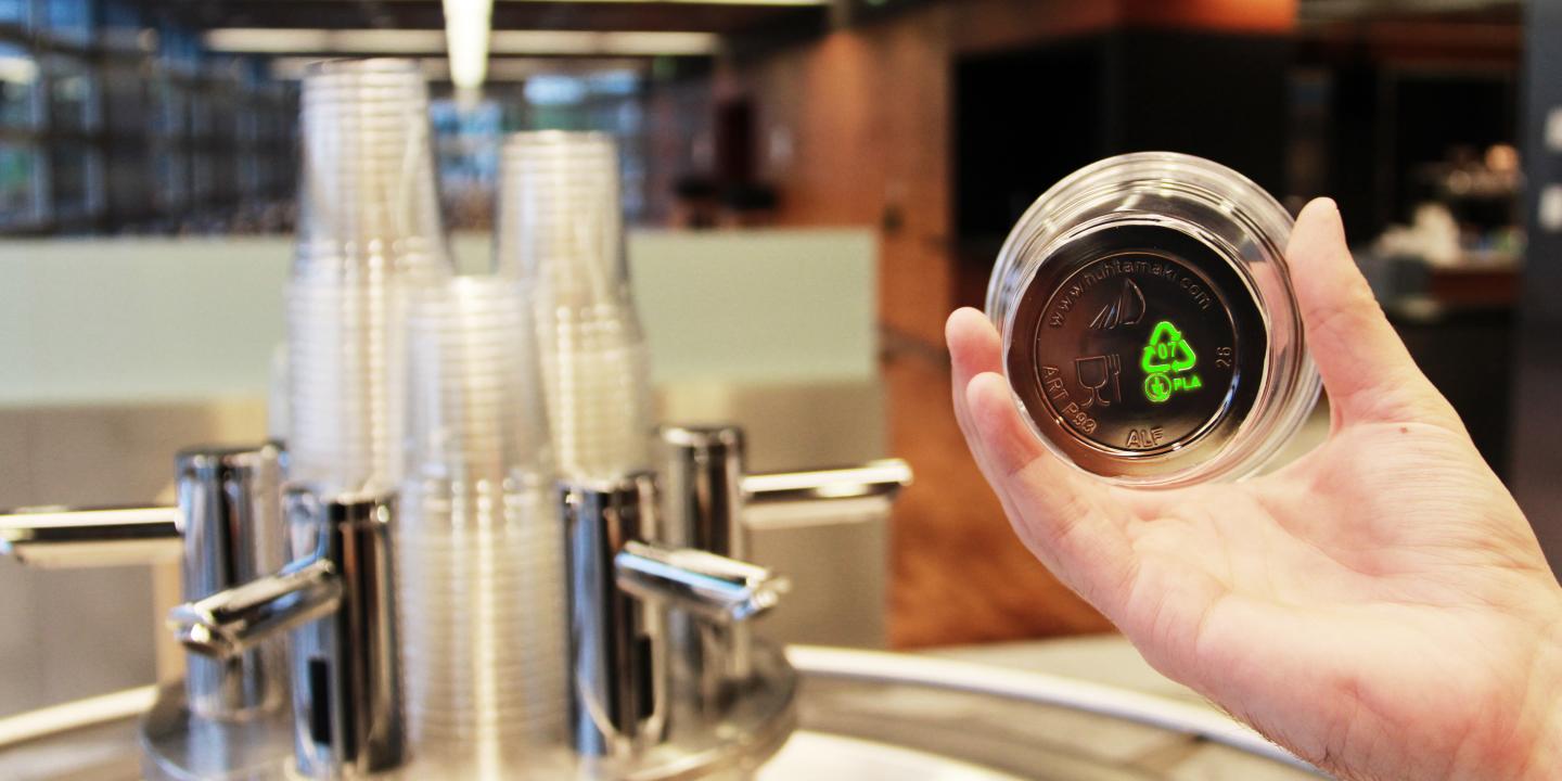 Disposable Cups Made of Bioplastic PLA