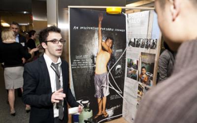 Student Shows Portable Halo Shower