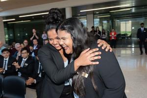 Kshiti Kangovi (left) and Ananya Das (right)