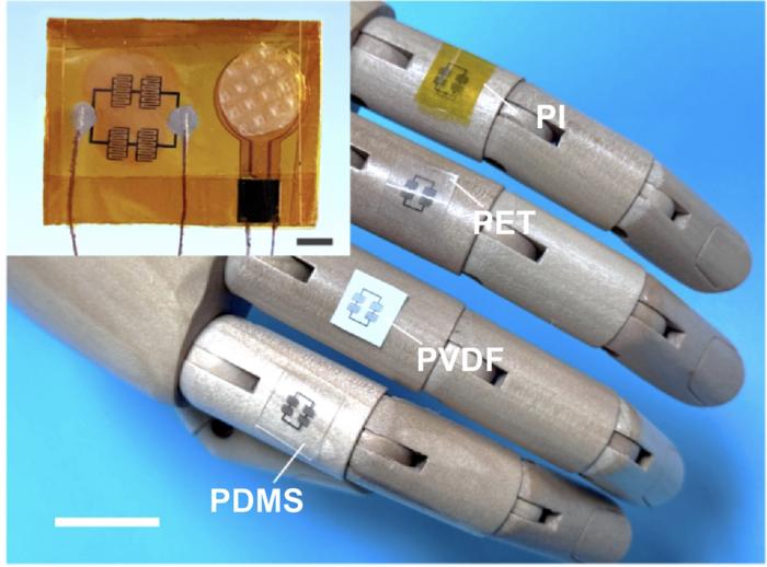 Hair-width MXene micro-supercapacitors power a flexible force sensor