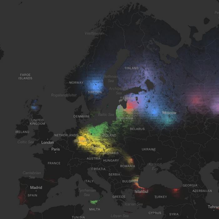 Species range map