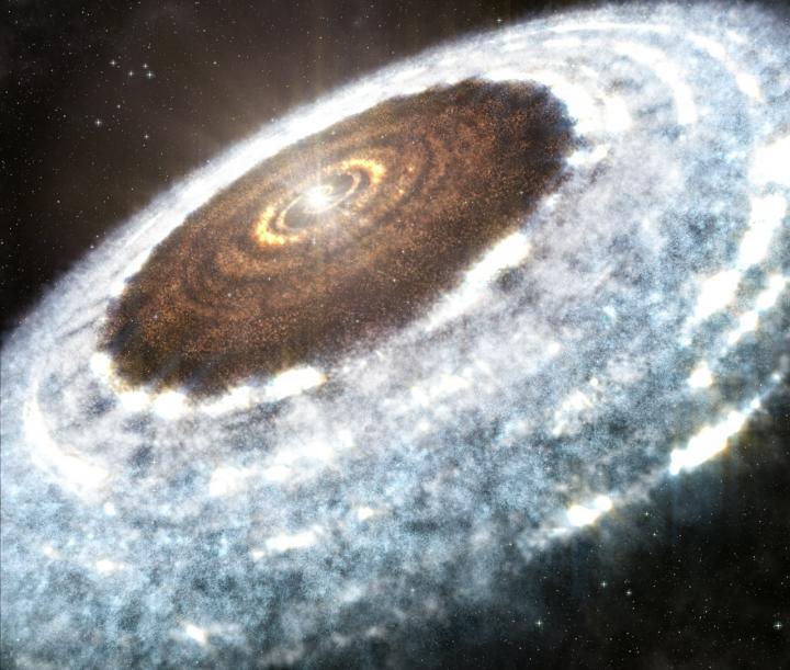 Artist's Impression of the Water Snowline Around the Young Star V883 Orionis