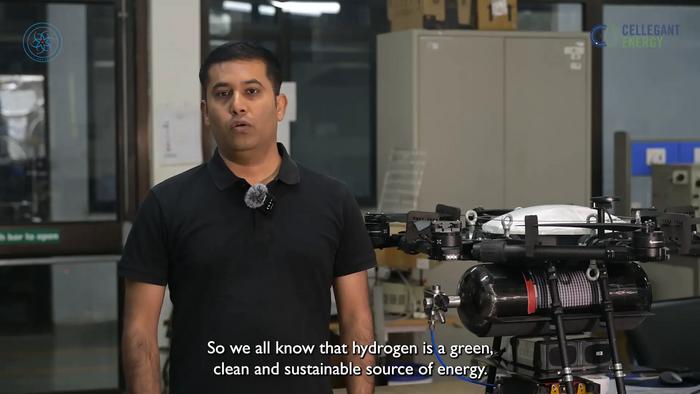 Cellegant's Hydrogen Fuel Cell-Powered Drone Prototype