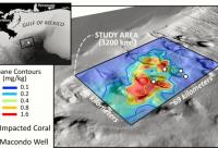 Hydrocarbon Contamination from Deepwater Horizon Overlaid on Sea Floor Bathymetry