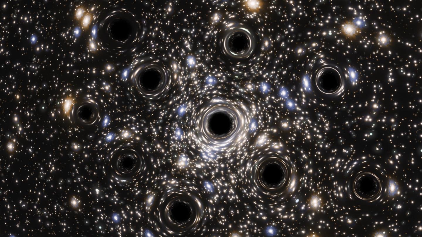 Artist's Impression of the Black Hole Concentration in NGC 6397