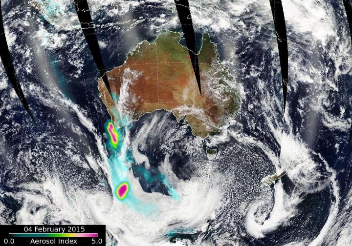 NASA-NOAA's Suomi NPP Satellite Sees Pollution from Intense Fires in Southern Western Australia