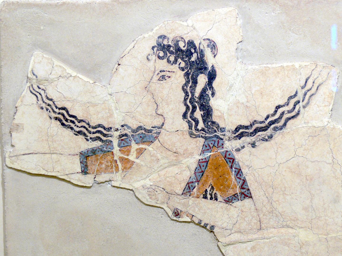 Minoan Woman Fresco Fragment