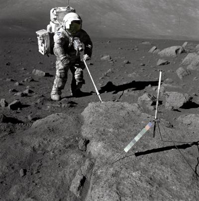Schmitt Covered with Lunar Dirt
