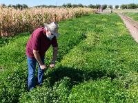 Pratt collecting soil sample