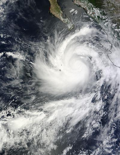 Hurricane Norbert Pinwheels in NASA Satellite Imagery