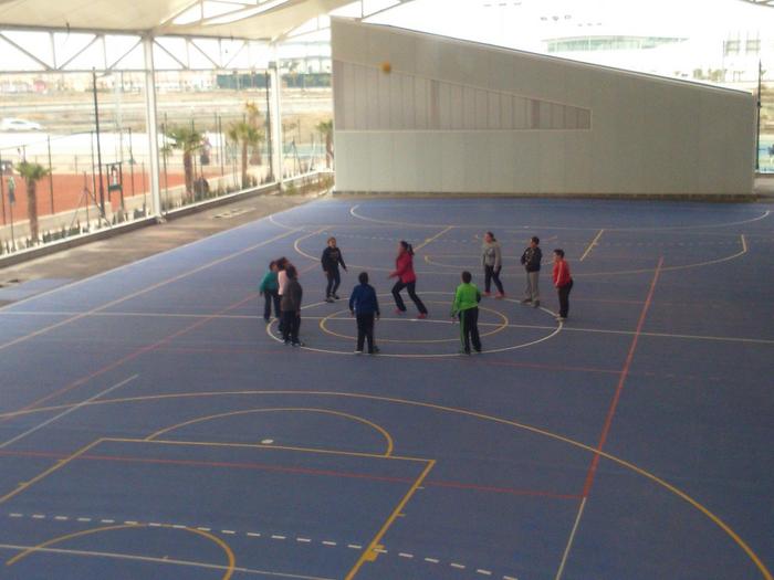 Group of children during one of the ActiveBrains project exercise sessions.