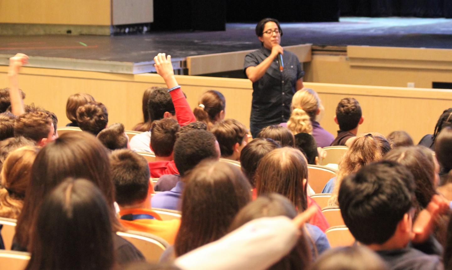 YES Institute Leading a Discussion for Nova Southeastern University Middle School students