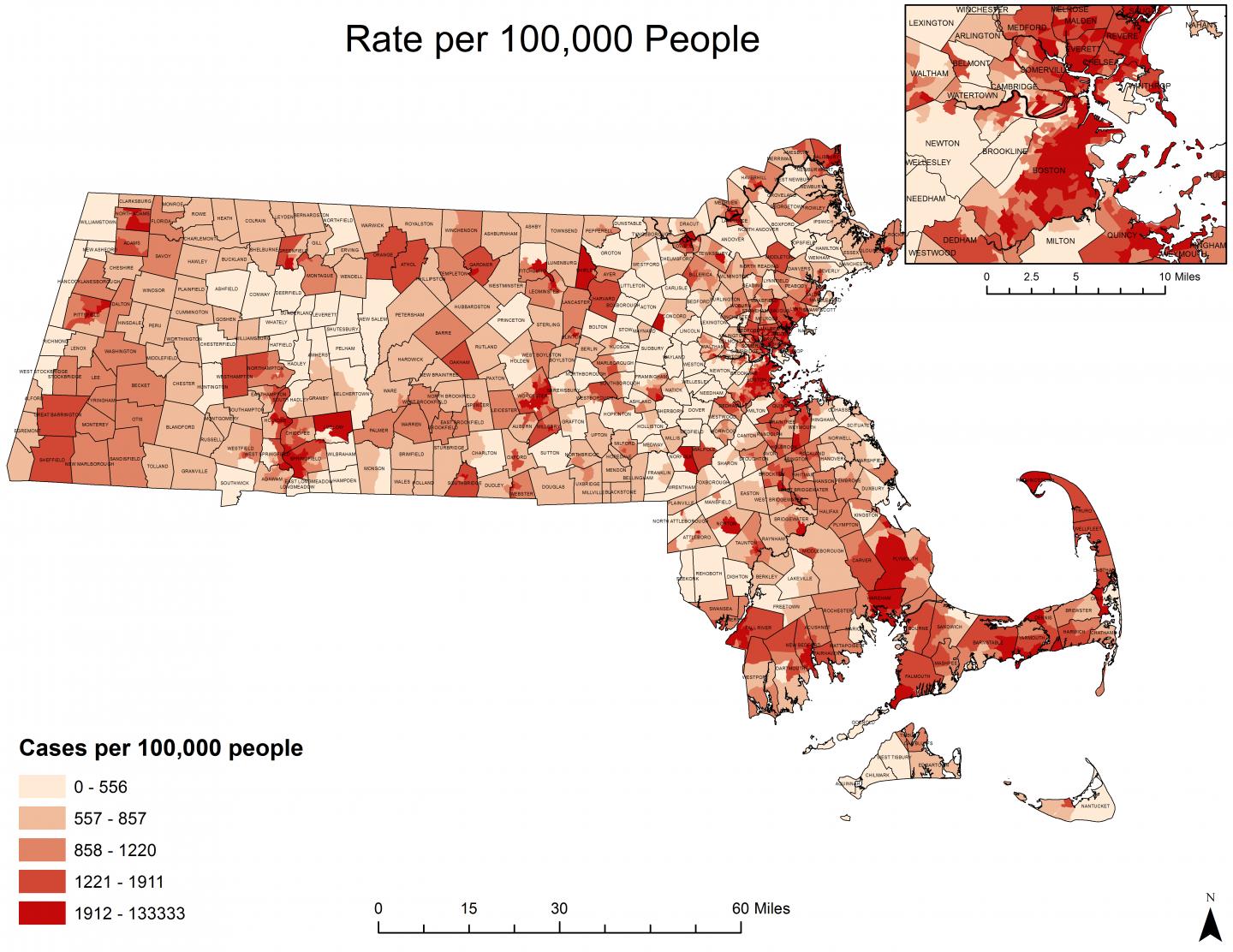 Geographic Representation of HCV, MA, 2002 - 2013