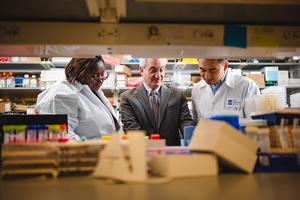 Dr. David Weiner in lab