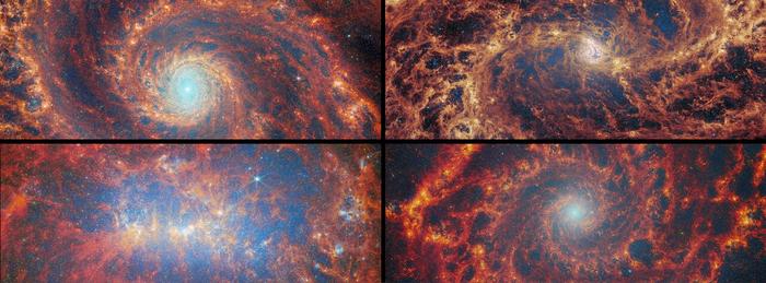 Four spiral galaxies
