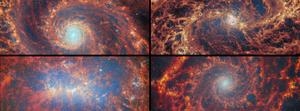 Four spiral galaxies