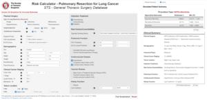 Risk Calculator: Pulmonary Resection to Lung Cancer