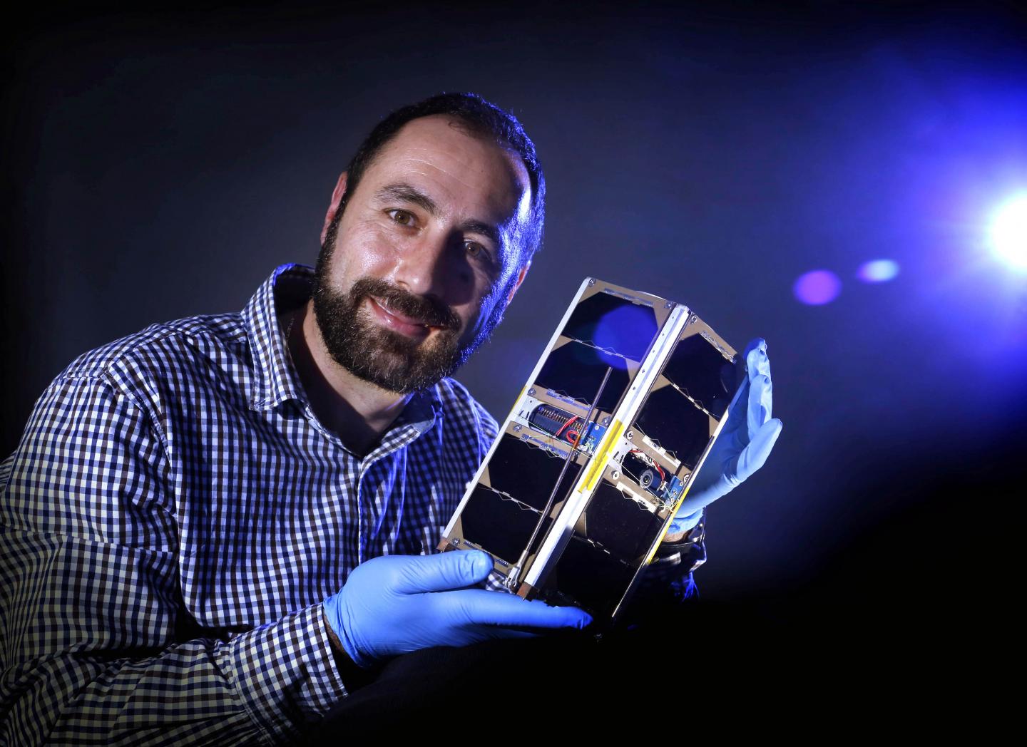 Dr. Elias Aboutanios with Cubesat