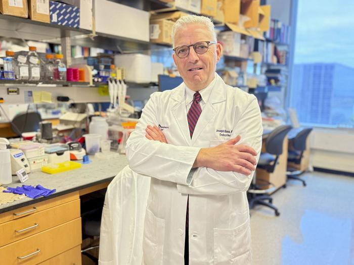 Study senior author Dr. Joseph Bass in his lab at Northwestern Medicine in Chicago