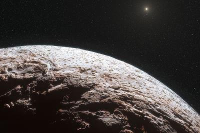 Artist's Impression of the Surface of the Dwarf Planet Makemake