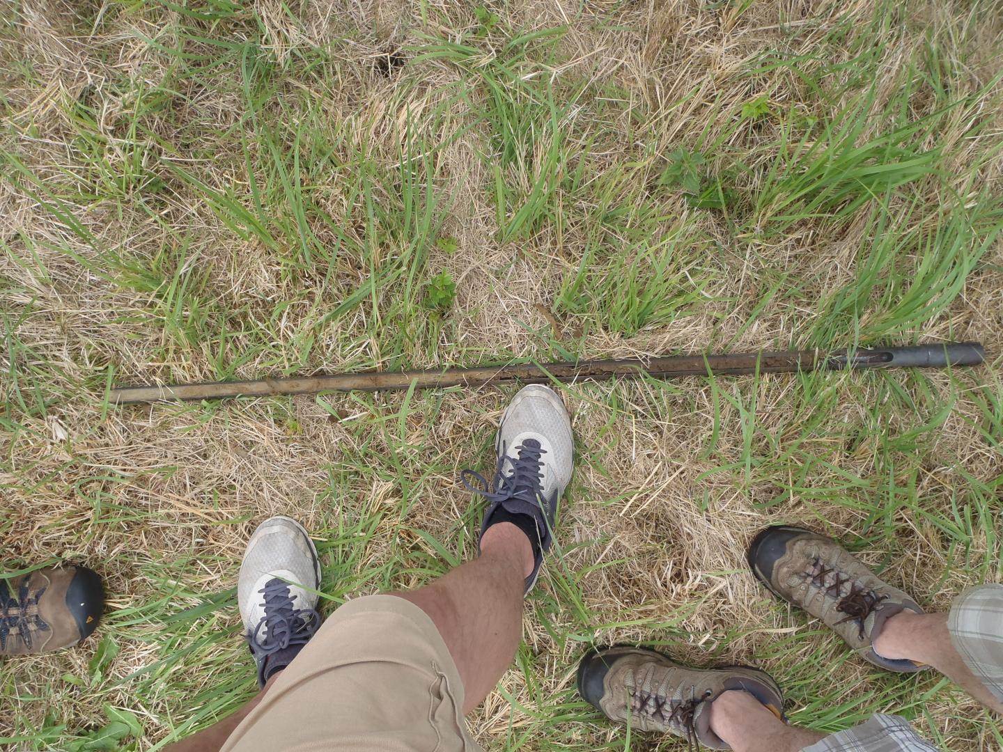 Feet near Soil Core