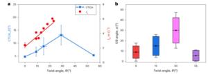 Twist angle dependence of fracture toughness.