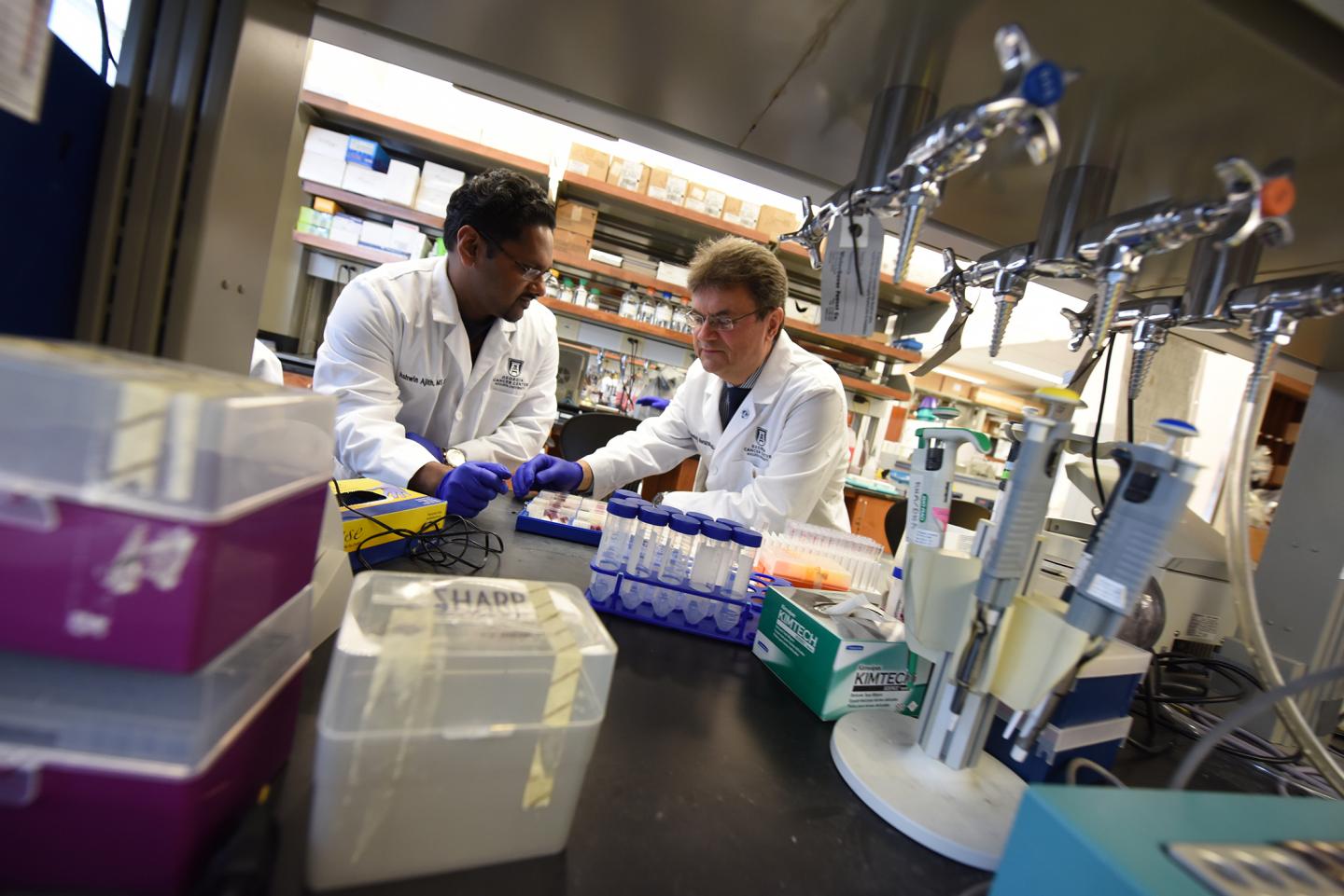AU Graduate Student and First Author Ashwin Ajith and Dr. Anatolij Horuzsko