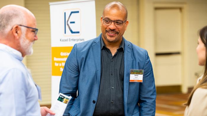 Kazadi at Lab-Embedded Entrepreneur Program Demo Day