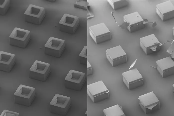 Empty bases and sealed microparticles