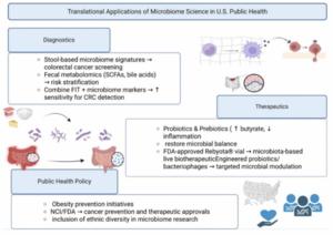 From obesity to cancer: Gut microbiome mechanisms, biomarkers, and U.S. public health strategies