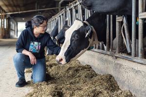 Leluo Guan at the UBC Dairy Education and Research Centre