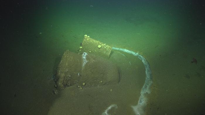 Half buried barrel
