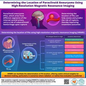 Modified high-resolution magnetic resonance imaging (HRMRI) for determining the location of paraclinoid aneurysms (PAs)