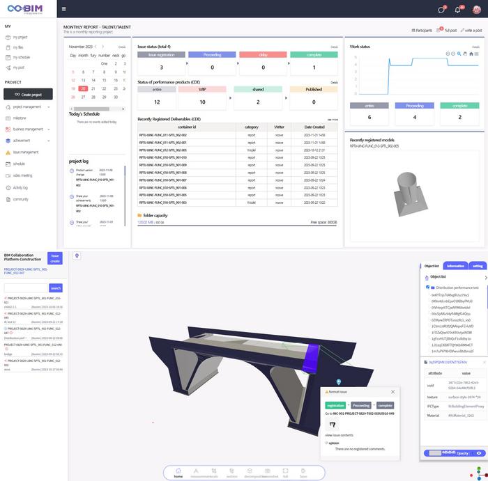 Main Screens of BIM-based Digital Collaboration Platform.