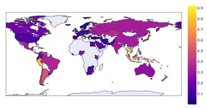 Percentage of blacklisted jurisdiction use.