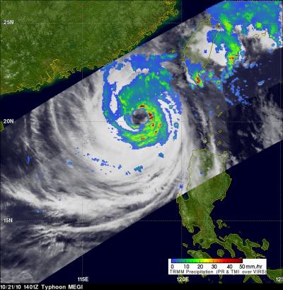 NASA Sees Rainfall in Megi