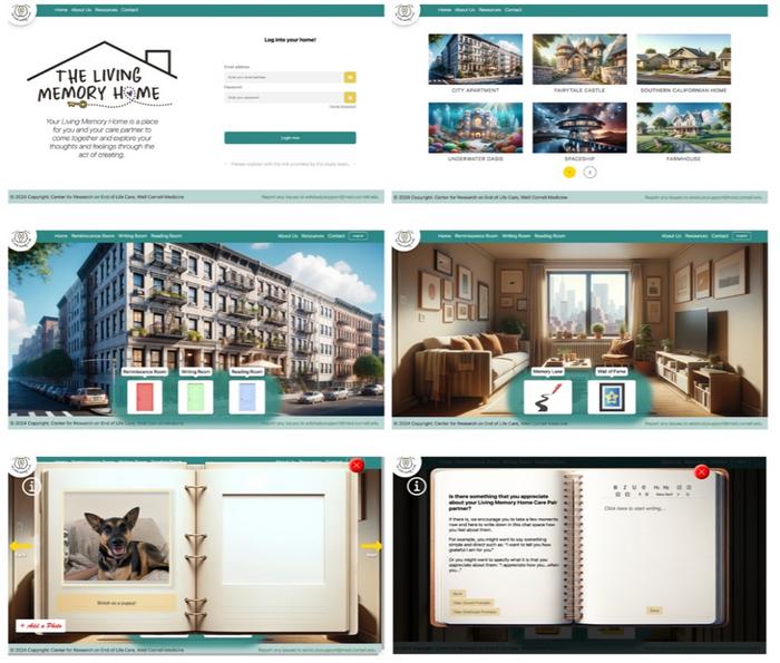 Living Memory Home for Dementia Care Pairs - App Screenshot Collage
