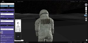 Pedestrian view of the lunar surface