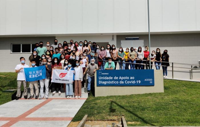 BGI Genomics local lab technicians in Brazil.