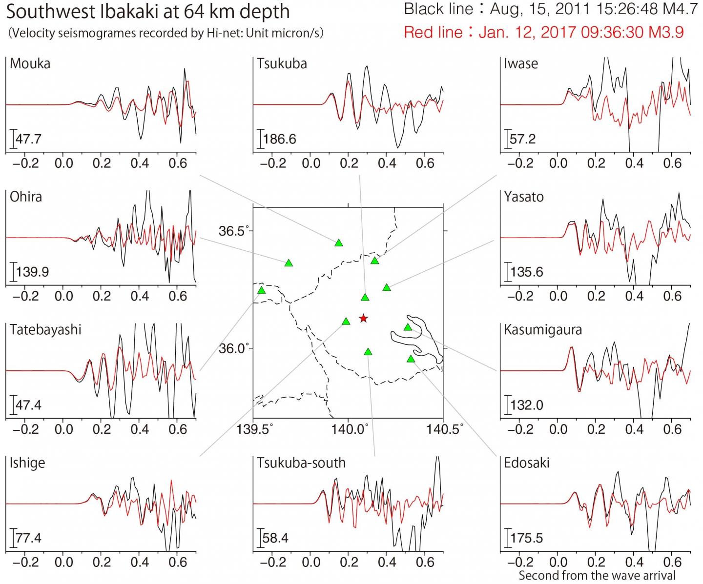Map of Seismic Sensors